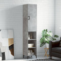 Highboard Betongrau 34,5x34x180 cm Holzwerkstoff