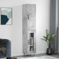 Highboard Betongrau 34,5x34x180 cm Holzwerkstoff