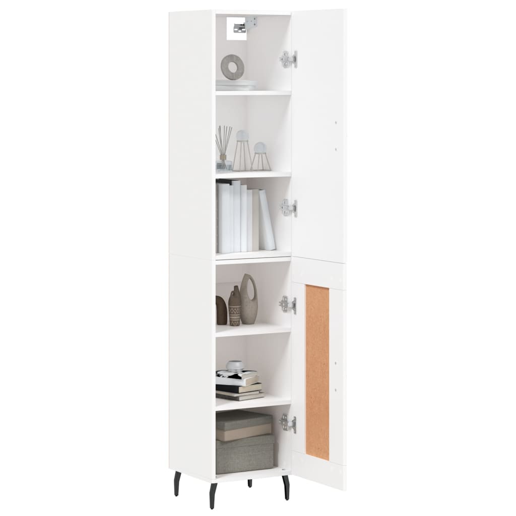 Highboard Weiß 34,5x34x180 cm Holzwerkstoff