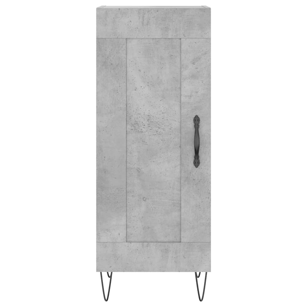 Highboard Betongrau 34,5x34x180 cm Holzwerkstoff