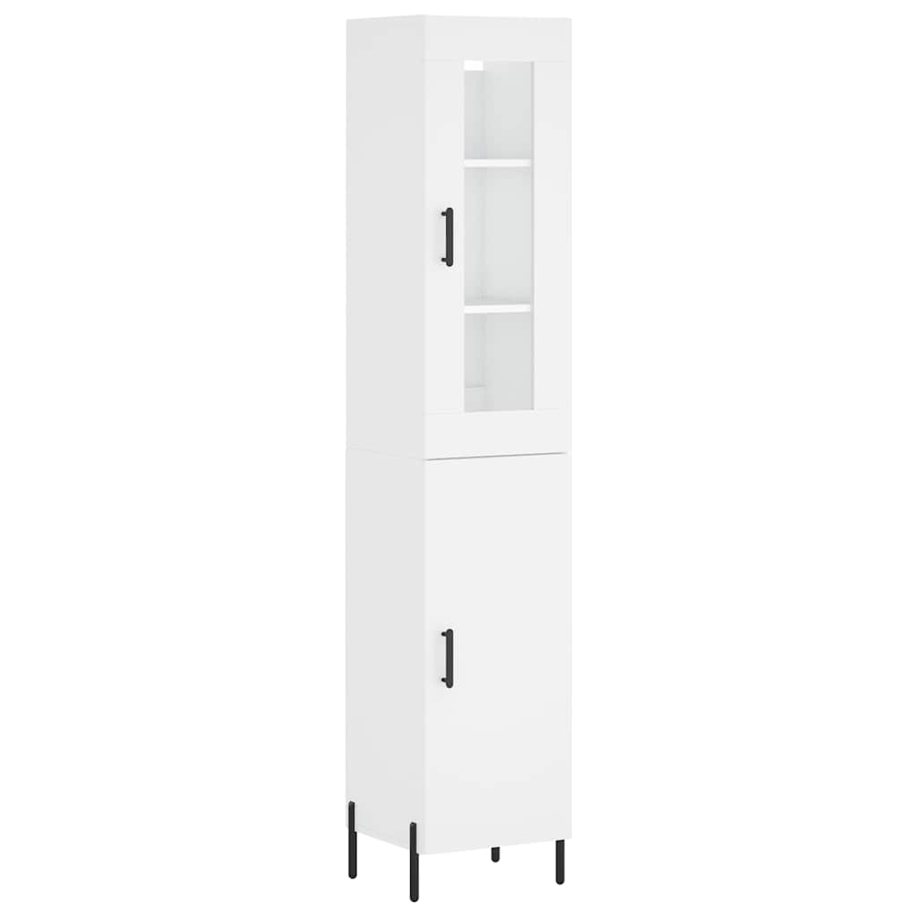Highboard Weiß 34,5x34x180 cm Holzwerkstoff