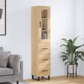 Highboard Sonoma-Eiche 34,5x34x180 cm Holzwerkstoff