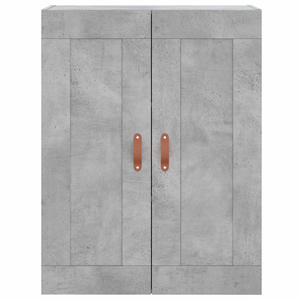 Highboard Betongrau 69,5x34x180 cm Holzwerkstoff