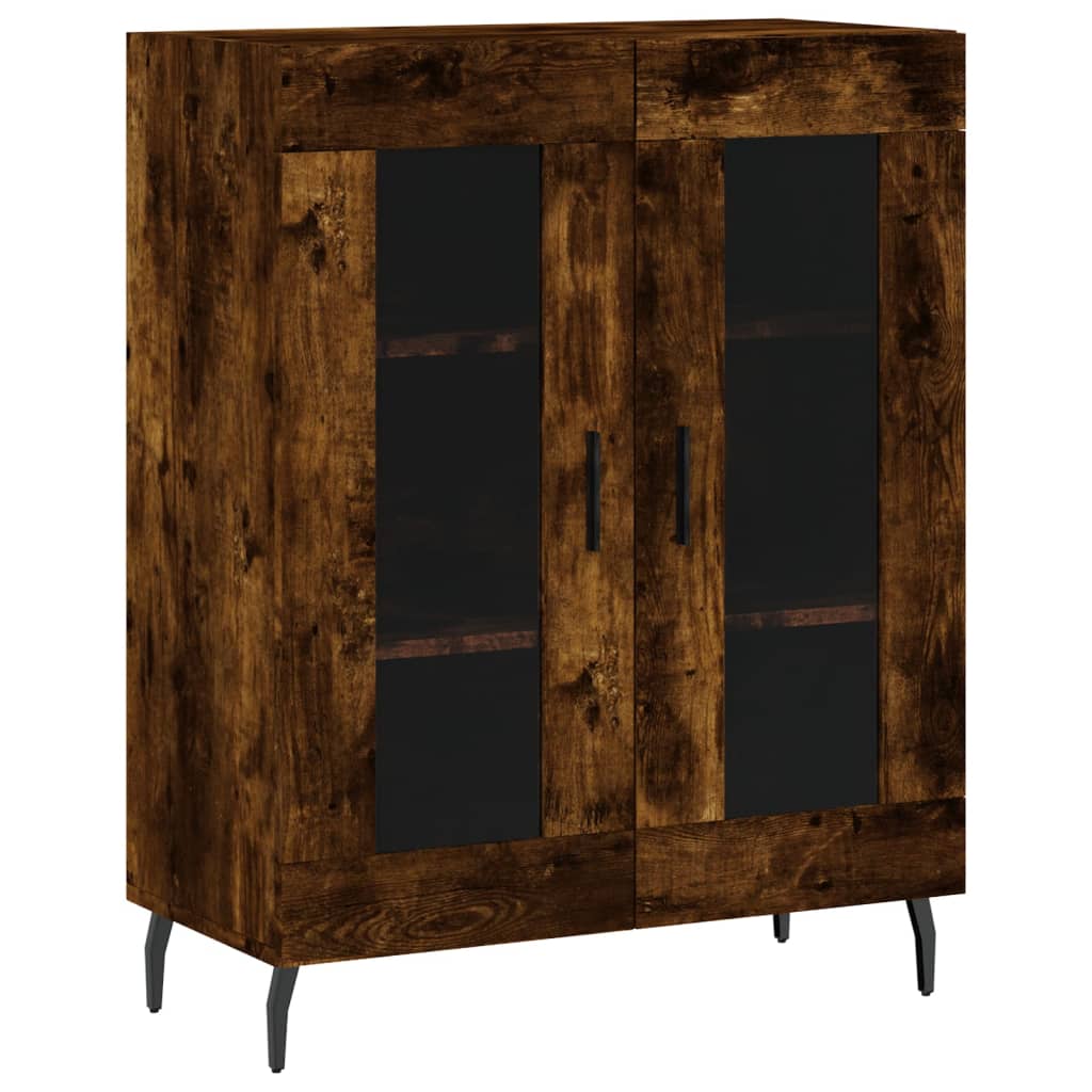 Highboard Räuchereiche 69,5x34x180 cm Holzwerkstoff