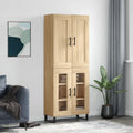 Highboard Sonoma-Eiche 69,5x34x180 cm Holzwerkstoff