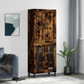 Highboard Räuchereiche 69,5x34x180 cm Holzwerkstoff