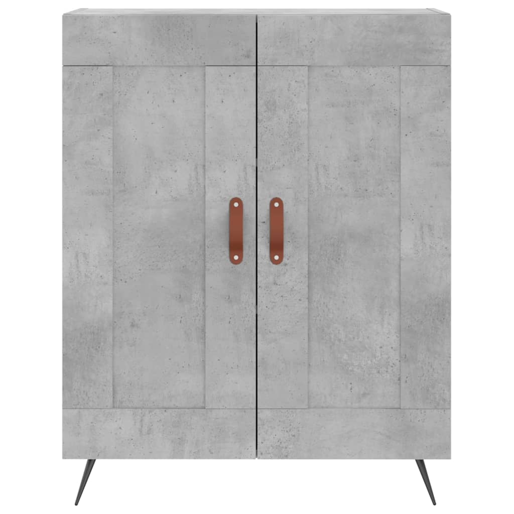 Highboard Betongrau 69,5x34x180 cm Holzwerkstoff
