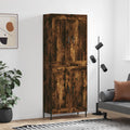 Highboard Räuchereiche 69,5x34x180 cm Holzwerkstoff