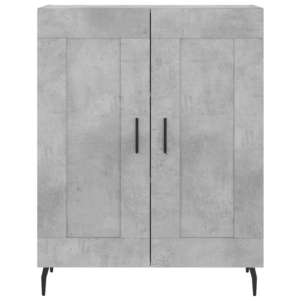 Highboard Betongrau 69,5x34x180 cm Holzwerkstoff