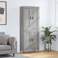 Highboard Grau Sonoma 69,5x34x180 cm Holzwerkstoff