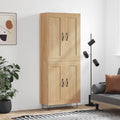 Highboard Sonoma-Eiche 69,5x34x180 cm Holzwerkstoff