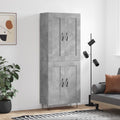 Highboard Betongrau 69,5x34x180 cm Holzwerkstoff