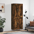 Highboard Räuchereiche 69,5x34x180 cm Holzwerkstoff