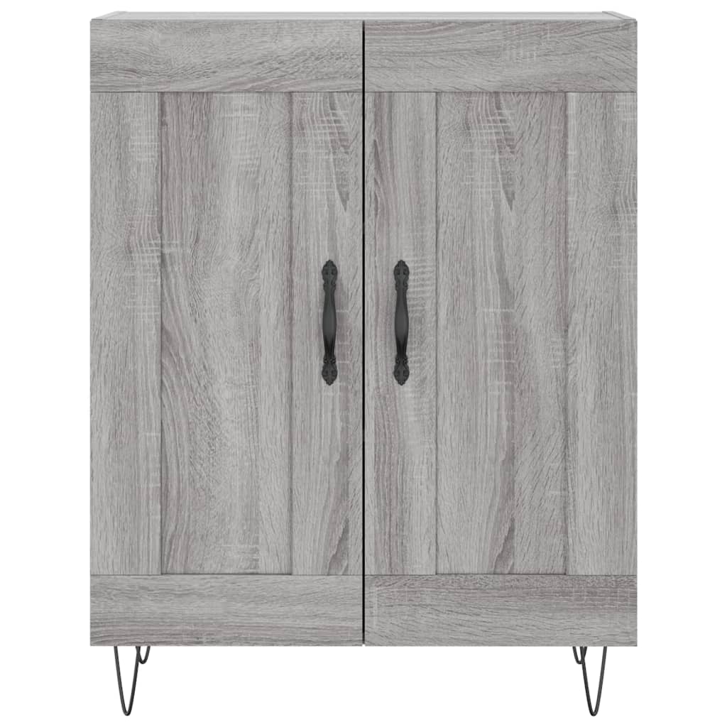 Highboard Grau Sonoma 69,5x34x180 cm Holzwerkstoff