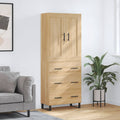 Highboard Sonoma-Eiche 69,5x34x180 cm Holzwerkstoff