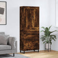 Highboard Räuchereiche 69,5x34x180 cm Holzwerkstoff