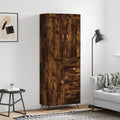 Highboard Räuchereiche 69,5x34x180 cm Holzwerkstoff