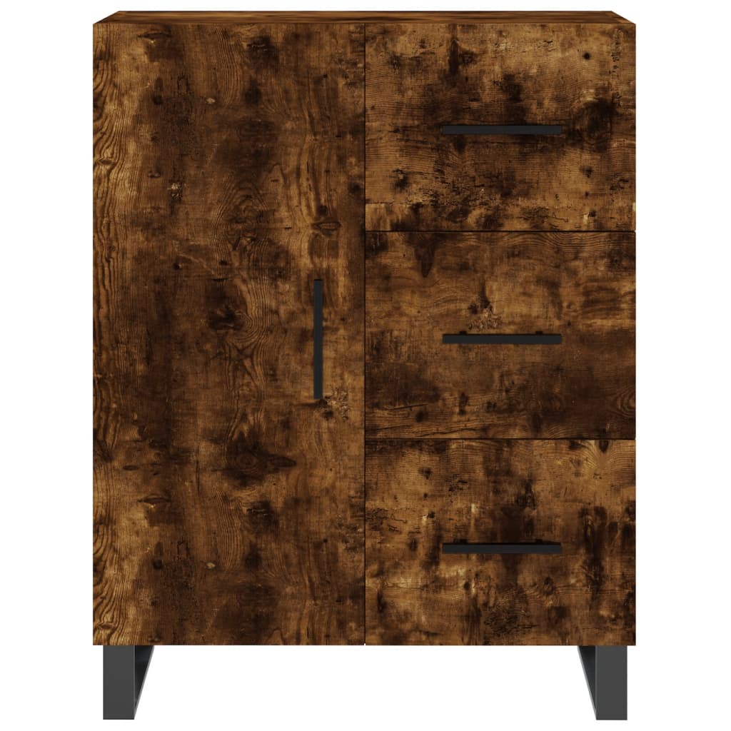 Highboard Räuchereiche 69,5x34x180 cm Holzwerkstoff