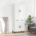 Highboard Weiß 69,5x34x180 cm Holzwerkstoff