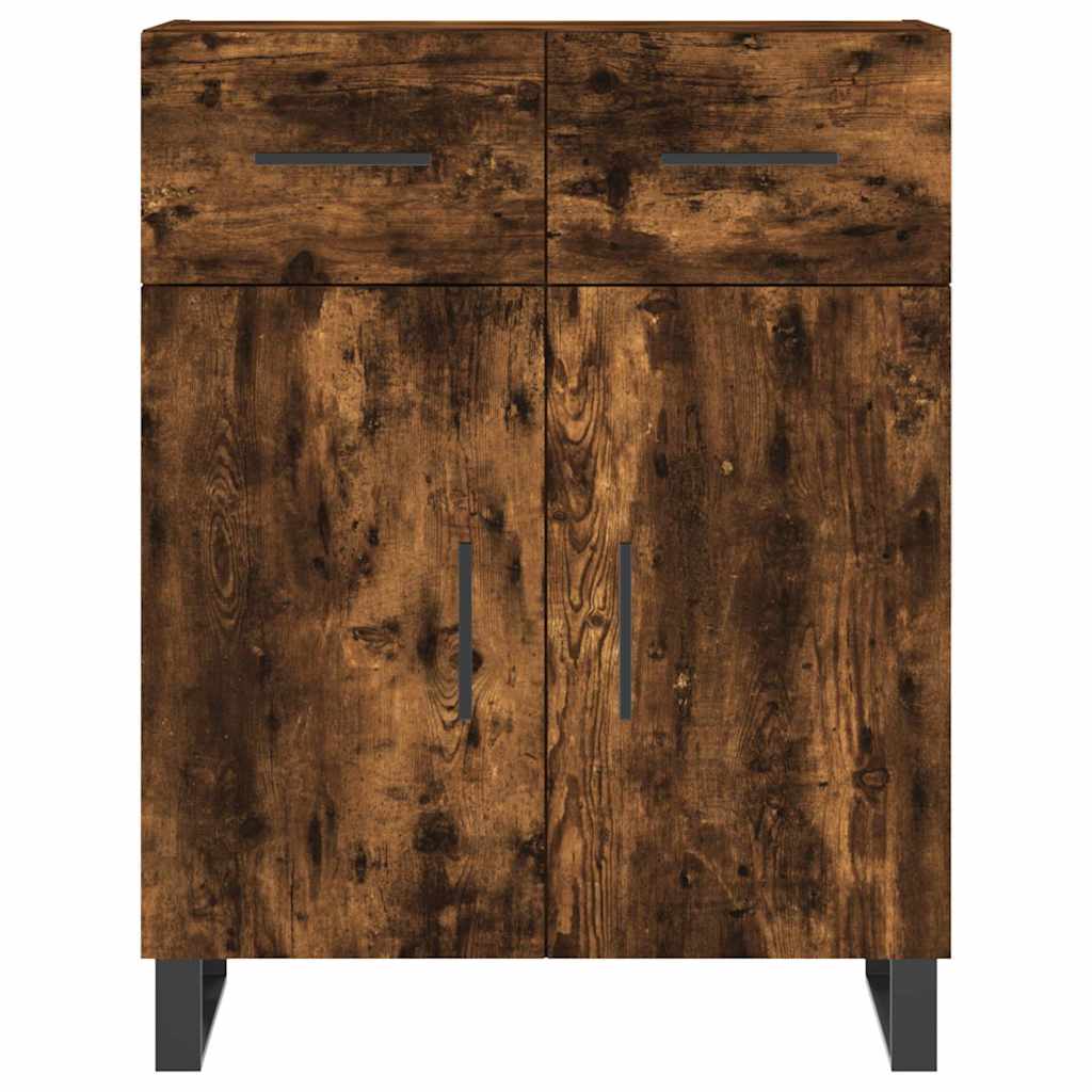 Highboard Räuchereiche 69,5x34x180 cm Holzwerkstoff
