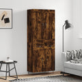 Highboard Räuchereiche 69,5x34x180 cm Holzwerkstoff