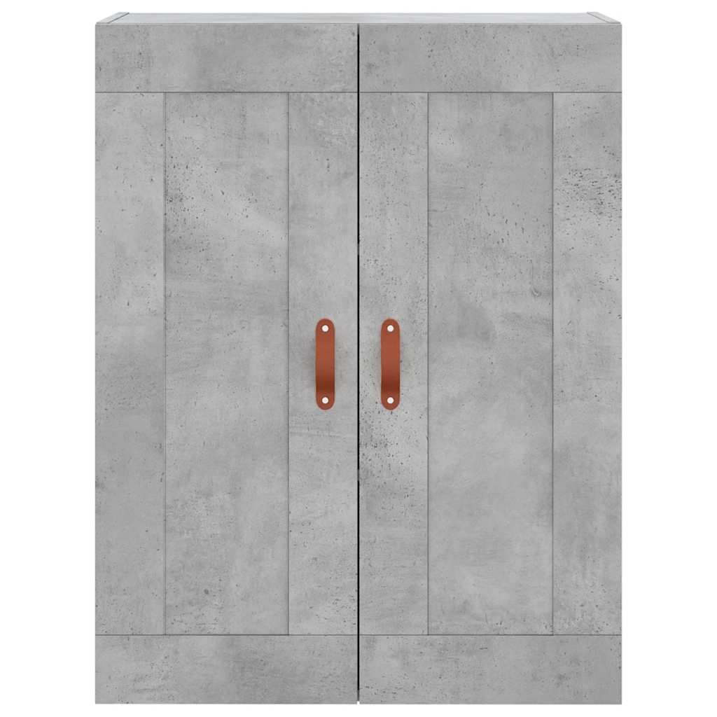 Highboard Betongrau 69,5x34x180 cm Holzwerkstoff