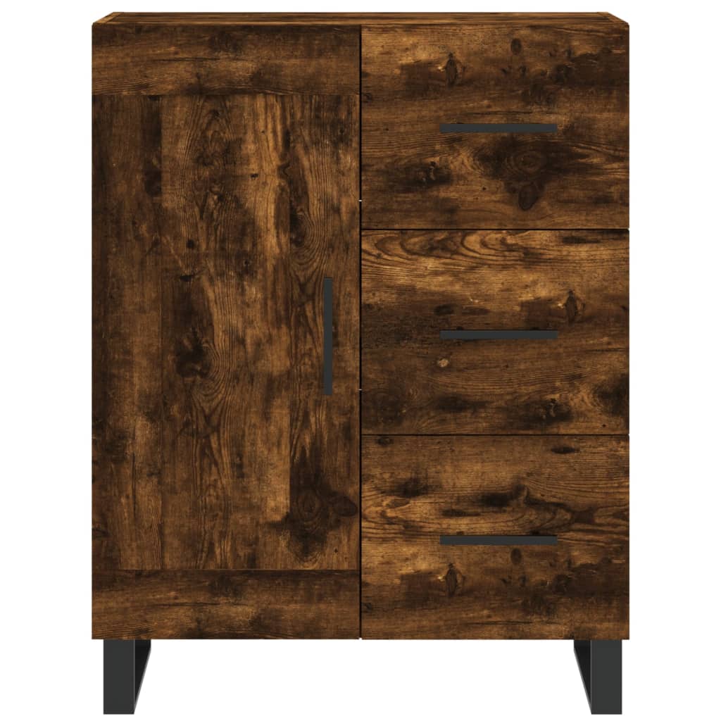 Highboard Räuchereiche 69,5x34x180 cm Holzwerkstoff