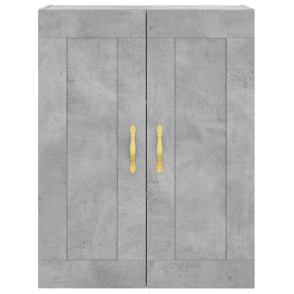 Highboard Betongrau 69,5x34x180 cm Holzwerkstoff