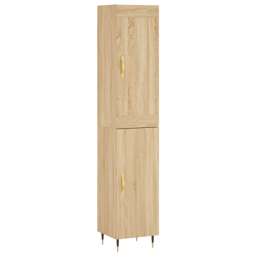 Highboard Sonoma-Eiche 34,5x34x180 cm Holzwerkstoff