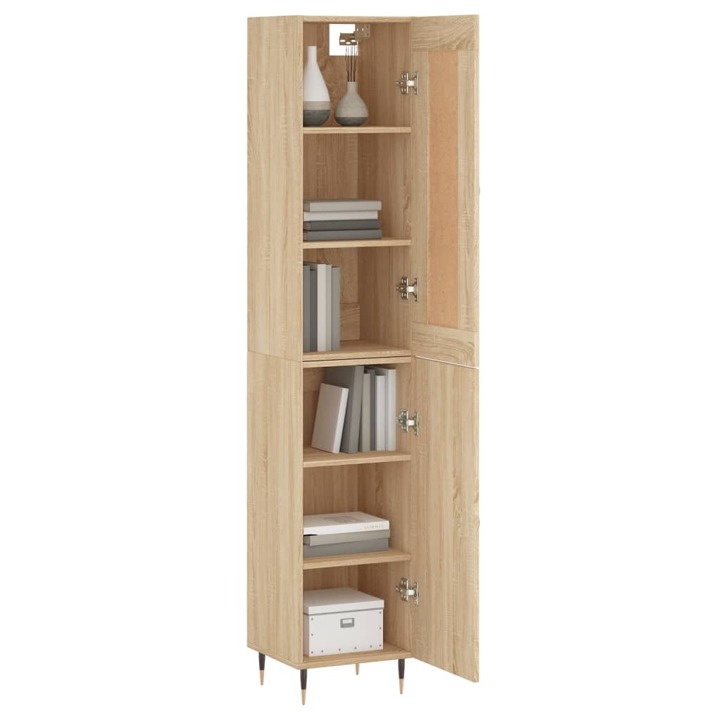 Highboard Sonoma-Eiche 34,5x34x180 cm Holzwerkstoff