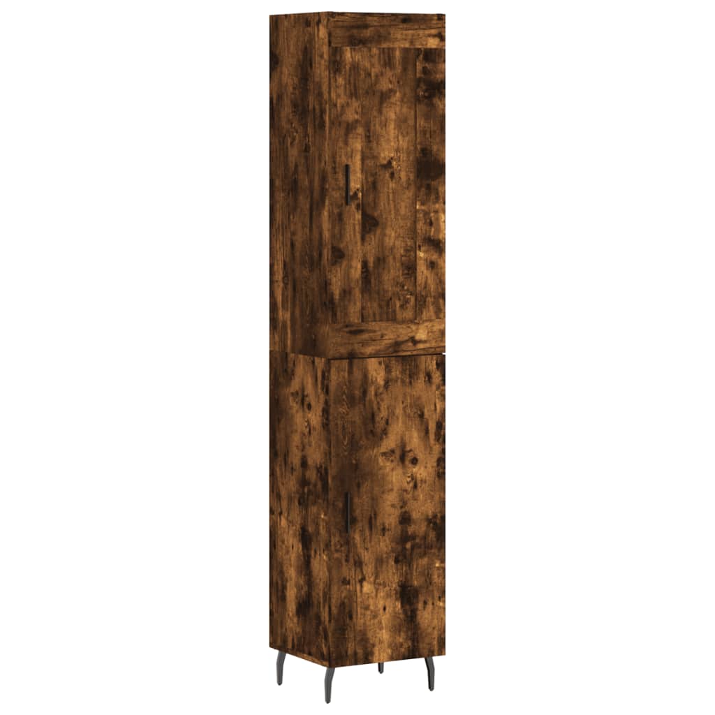 Highboard Räuchereiche 34,5x34x180 cm Holzwerkstoff
