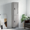 Highboard Grau Sonoma 34,5x34x180 cm Holzwerkstoff