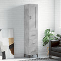 Highboard Betongrau 34,5x34x180 cm Holzwerkstoff