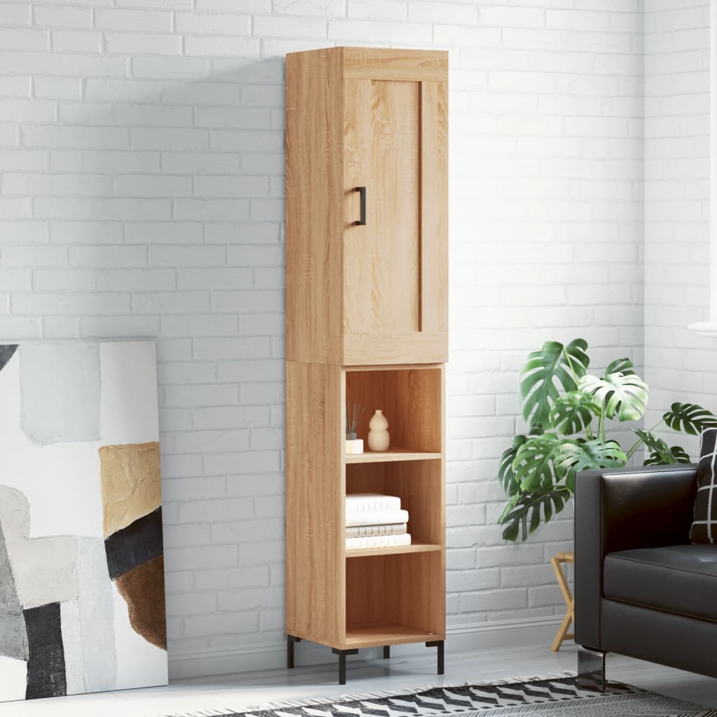 Highboard Sonoma-Eiche 34,5x34x180 cm Holzwerkstoff