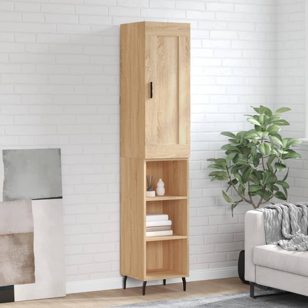 Highboard Sonoma-Eiche 34,5x34x180 cm Holzwerkstoff