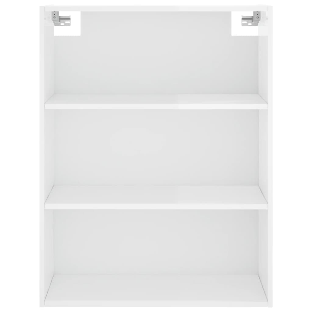 Highboard Hochglanz-Weiß 69,5x34x180 cm Holzwerkstoff