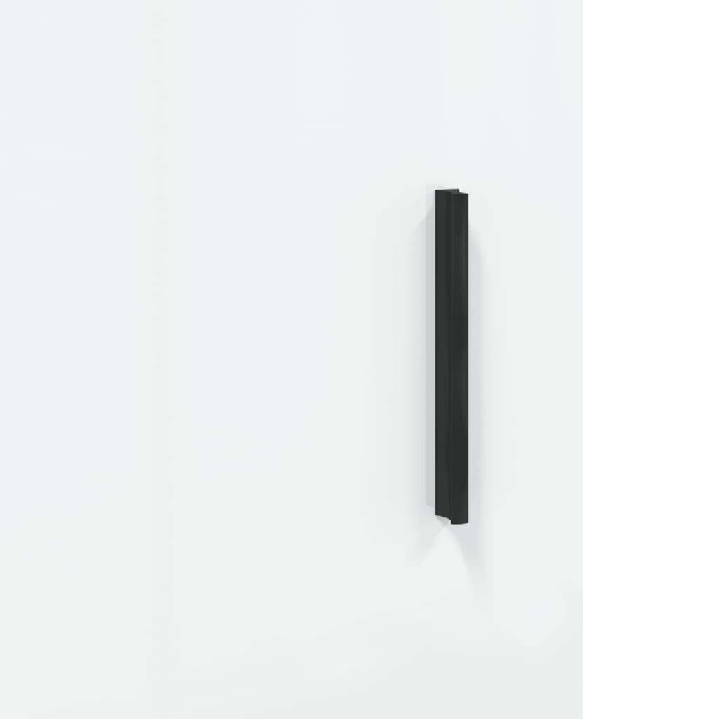 Highboard Hochglanz-Weiß 69,5x34x180 cm Holzwerkstoff
