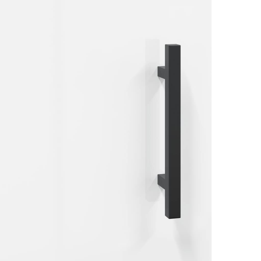 Highboard Hochglanz-Weiß 69,5x34x180 cm Holzwerkstoff