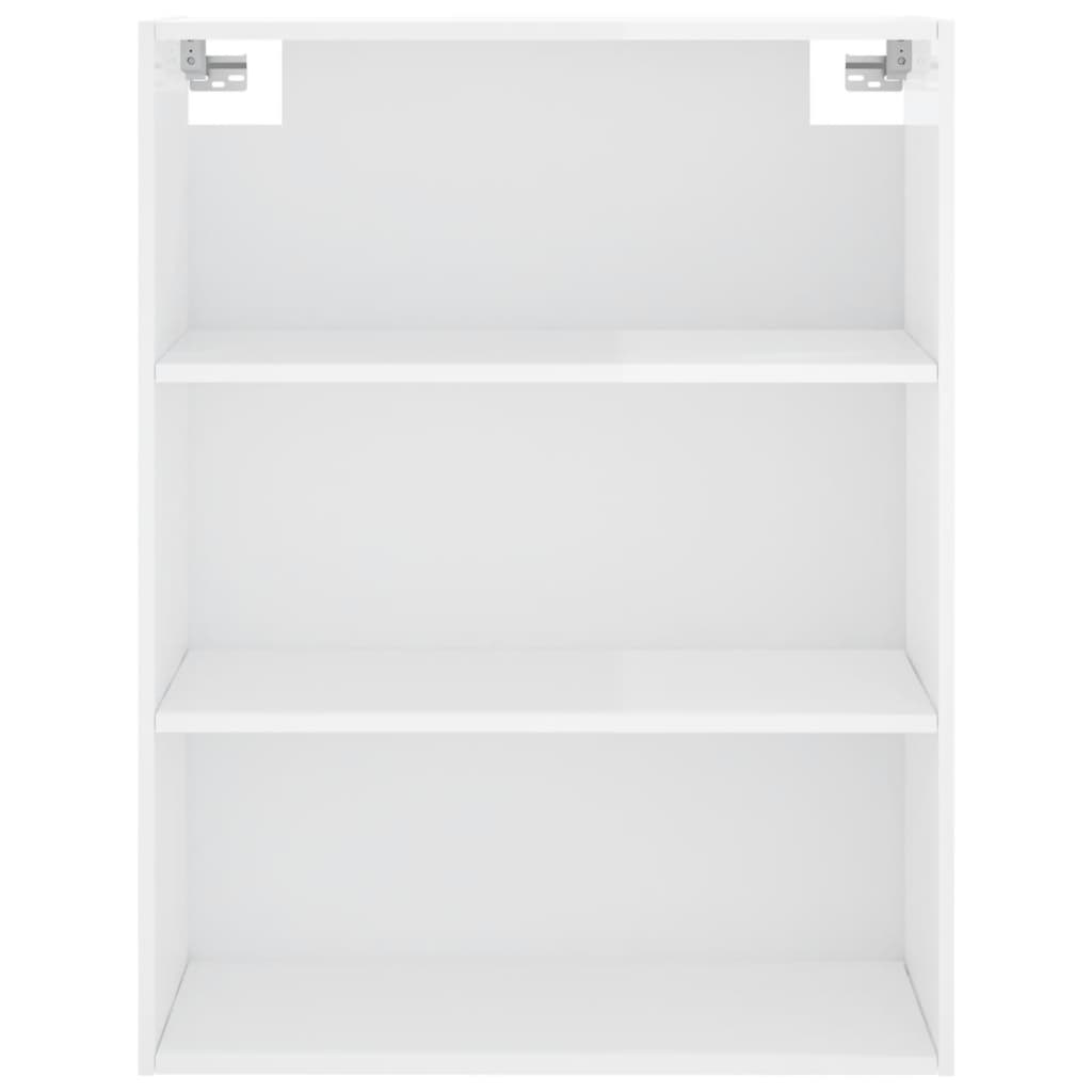 Highboard Hochglanz-Weiß 69,5x34x180 cm Holzwerkstoff