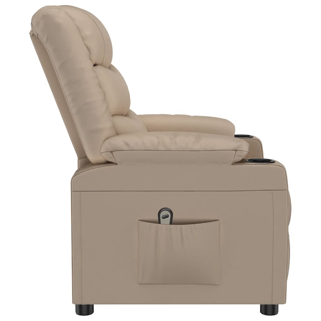 Relaxsessel Elektrisch Cappuccino-Braun Kunstleder