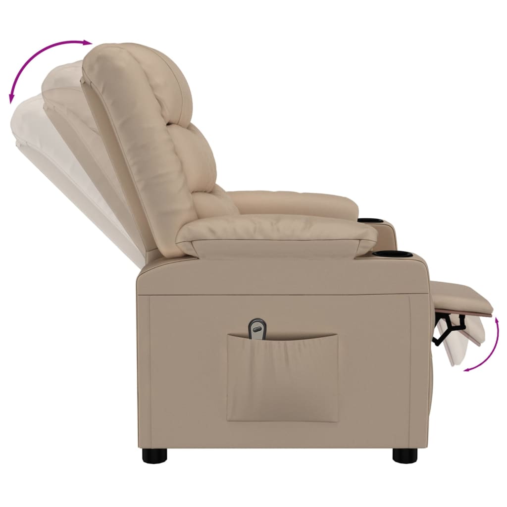 Relaxsessel Elektrisch Cappuccino-Braun Kunstleder