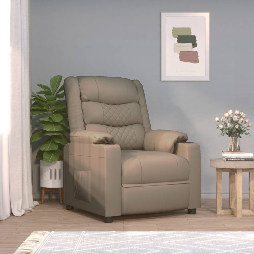 Relaxsessel Elektrisch Cappuccino-Braun Kunstleder