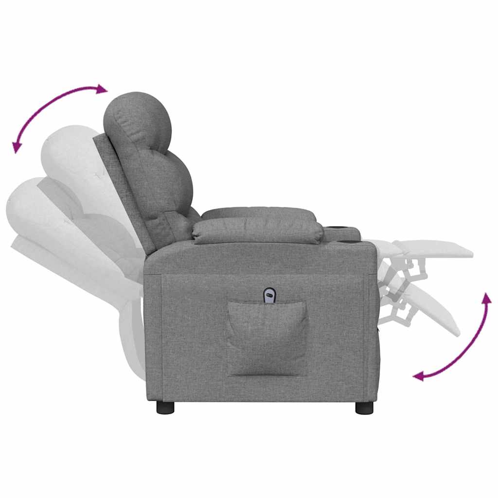 Relaxsessel Elektrisch Hellgrau Stoff