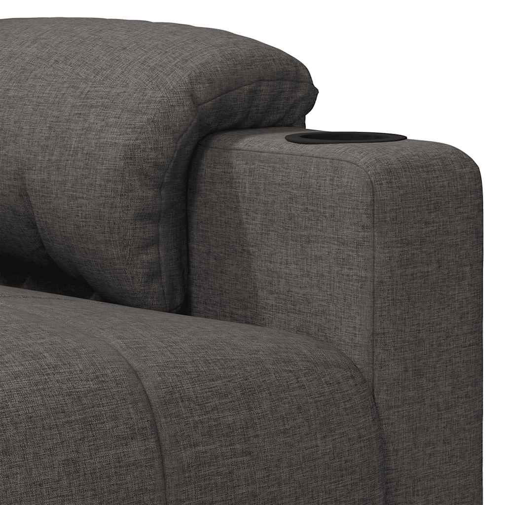 Relaxsessel Elektrisch Dunkelgrau Stoff
