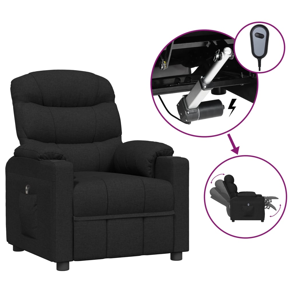 Relaxsessel Elektrisch Schwarz Stoff