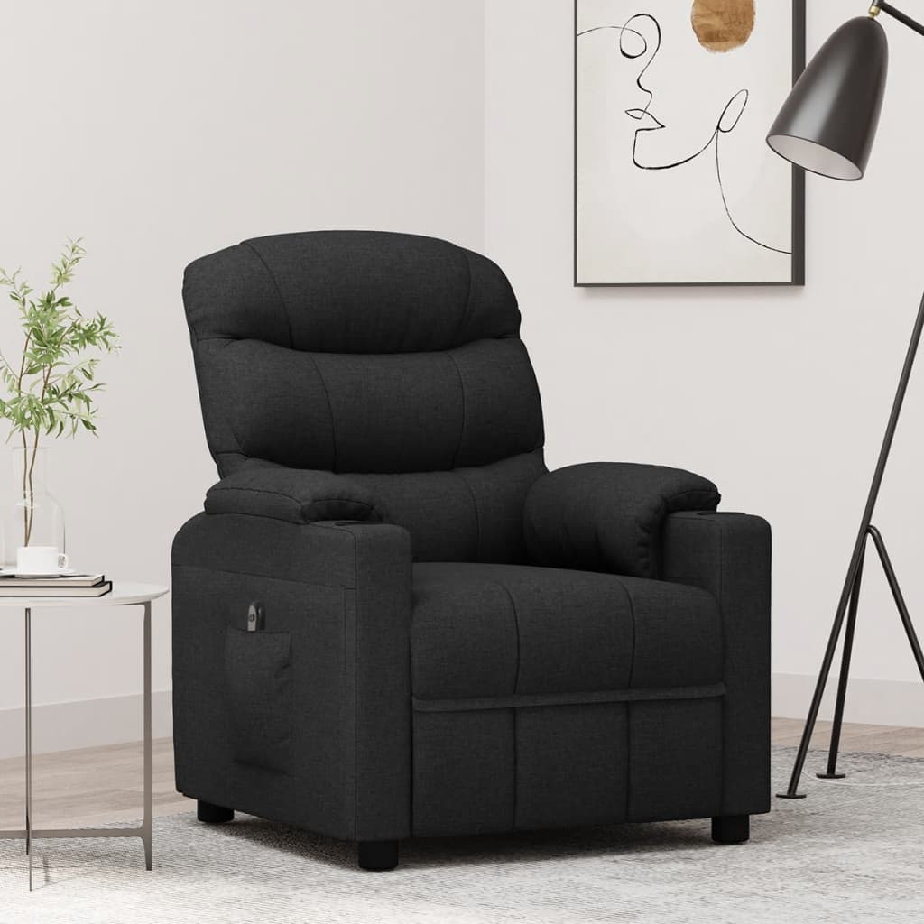 Relaxsessel Elektrisch Schwarz Stoff
