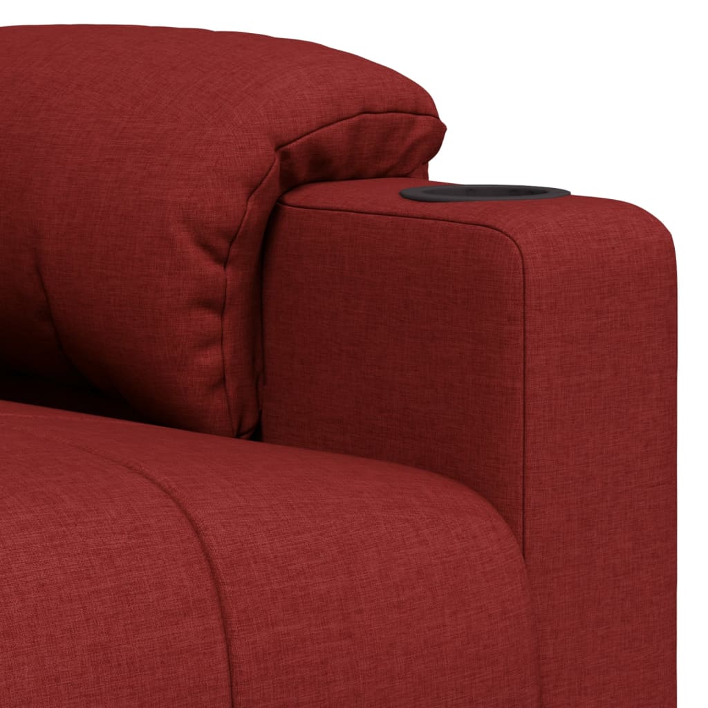 Relaxsessel Elektrisch Weinrot Stoff