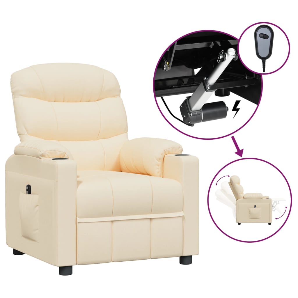 Relaxsessel Elektrisch Creme Stoff