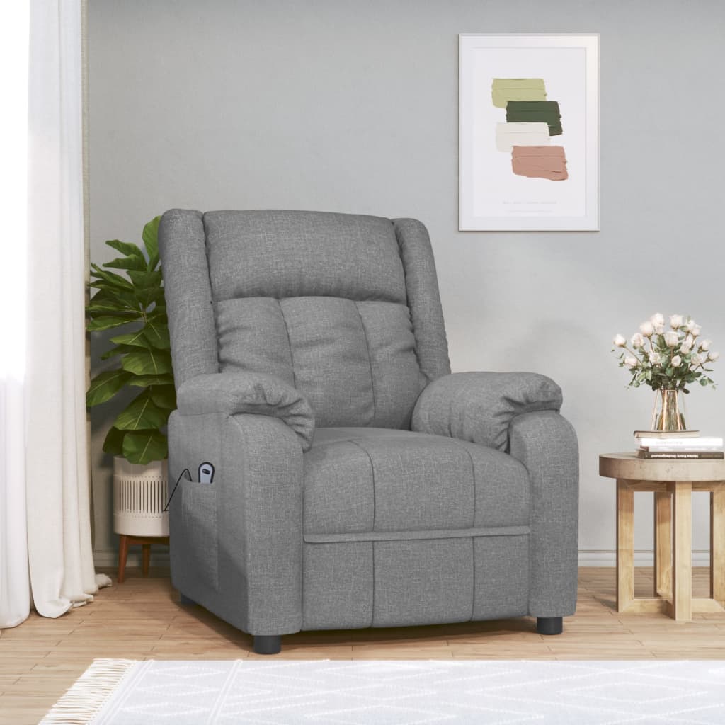 Relaxsessel Elektrisch Hellgrau Stoff