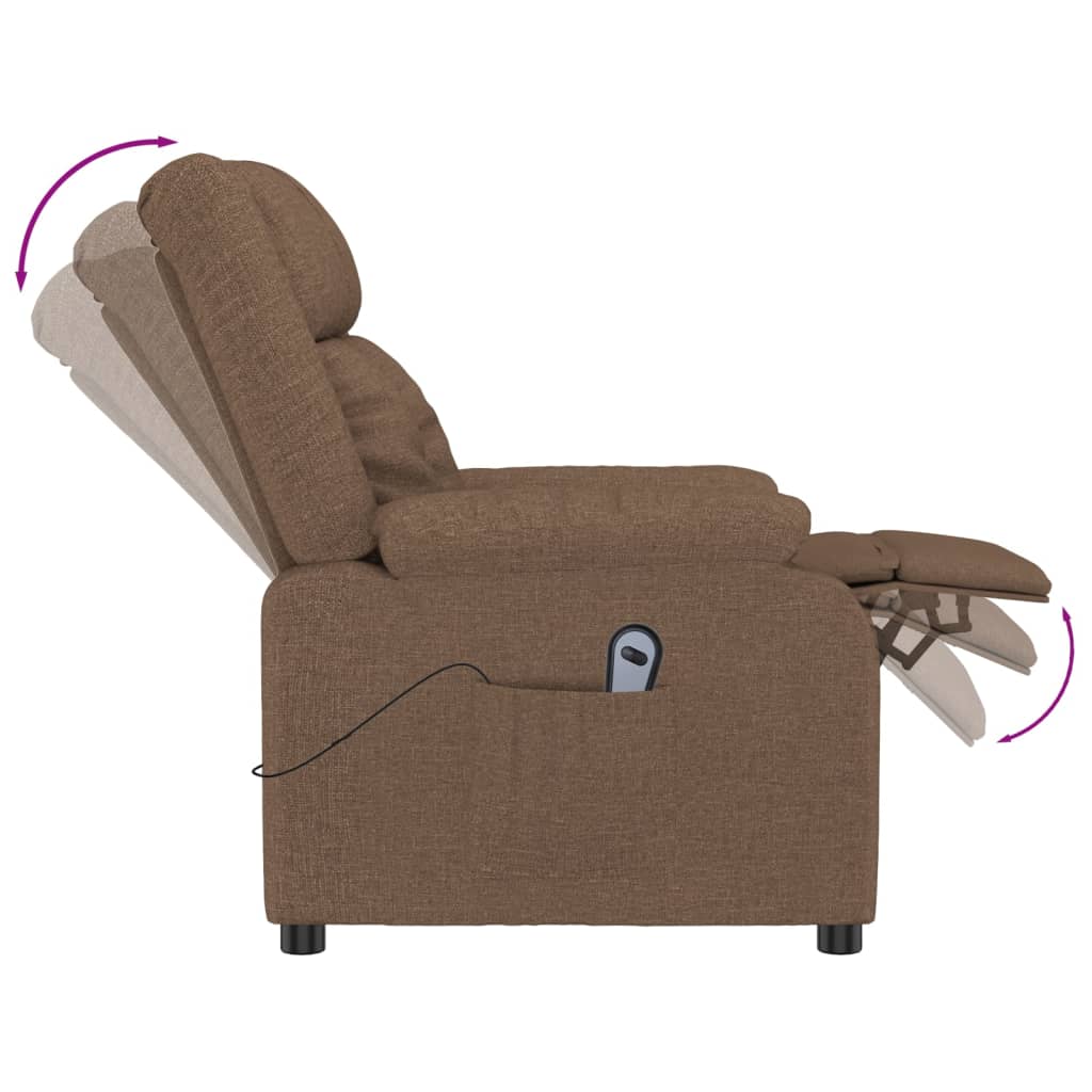Relaxsessel Elektrisch Braun Stoff